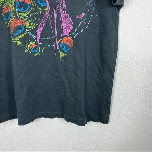 Daydreamer Janis Joplin Peacock Crewneck Graphic Tour Tee - Picture 4 of 7